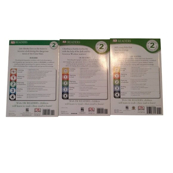 Star Wars The Clone Wars Readers Level 2 Set Of 3 Books Jedi Chewbacca Boba Fett - Picture 5 of 8